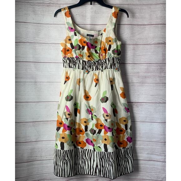Y Apparel U.S.A. Sleeveless Sundress with Floral and Zebra Pattern Size Small - Picture 1 of 16